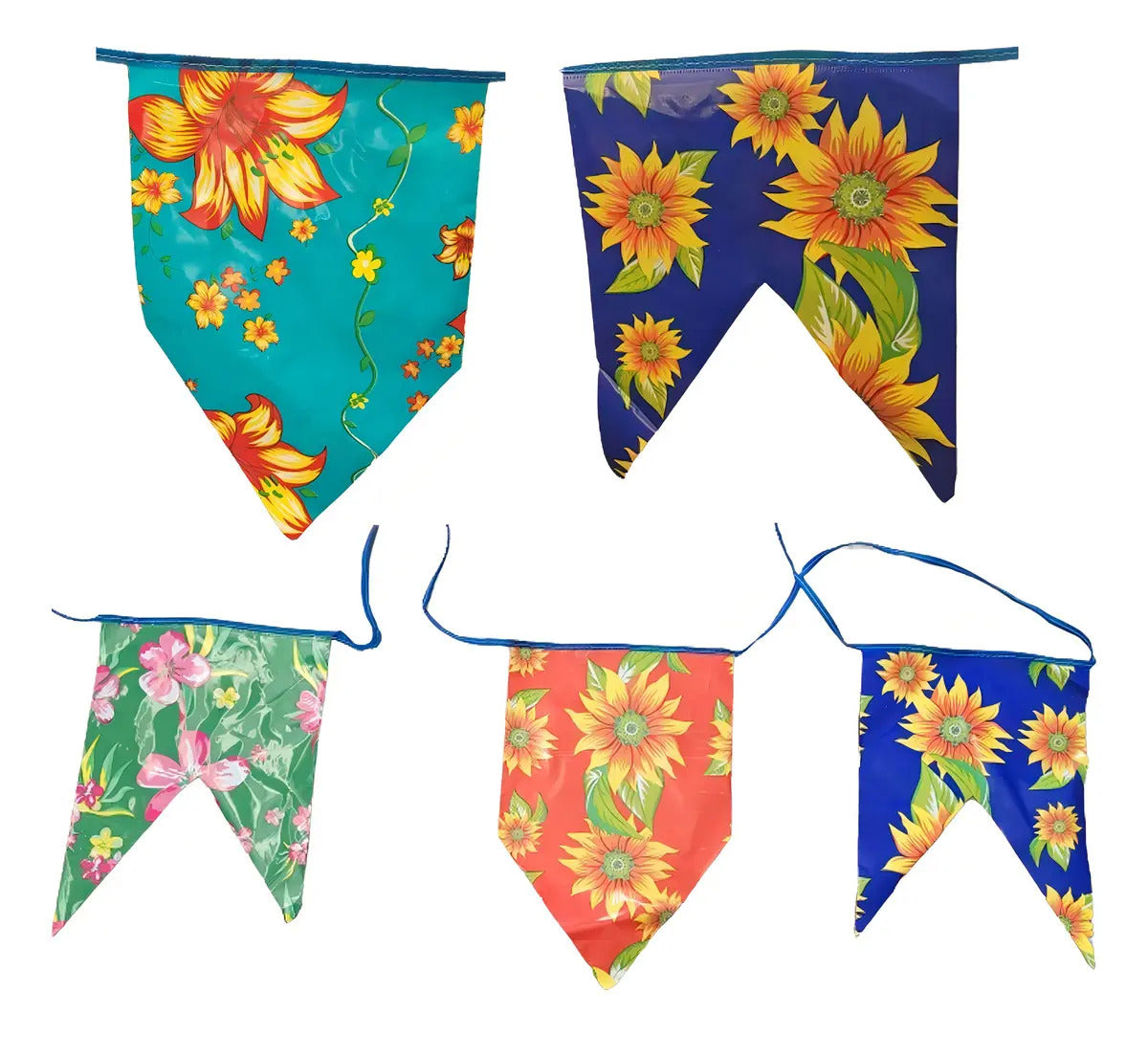 Bandeirinhas Real Seda Chita Multicolorida 30m