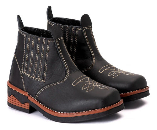 Botina Infantil + cinto Country Rodeio - Preto (21 ao 34)