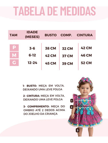 Jardineira Saia Junina Arraiá Baby Quadrilha Infantil