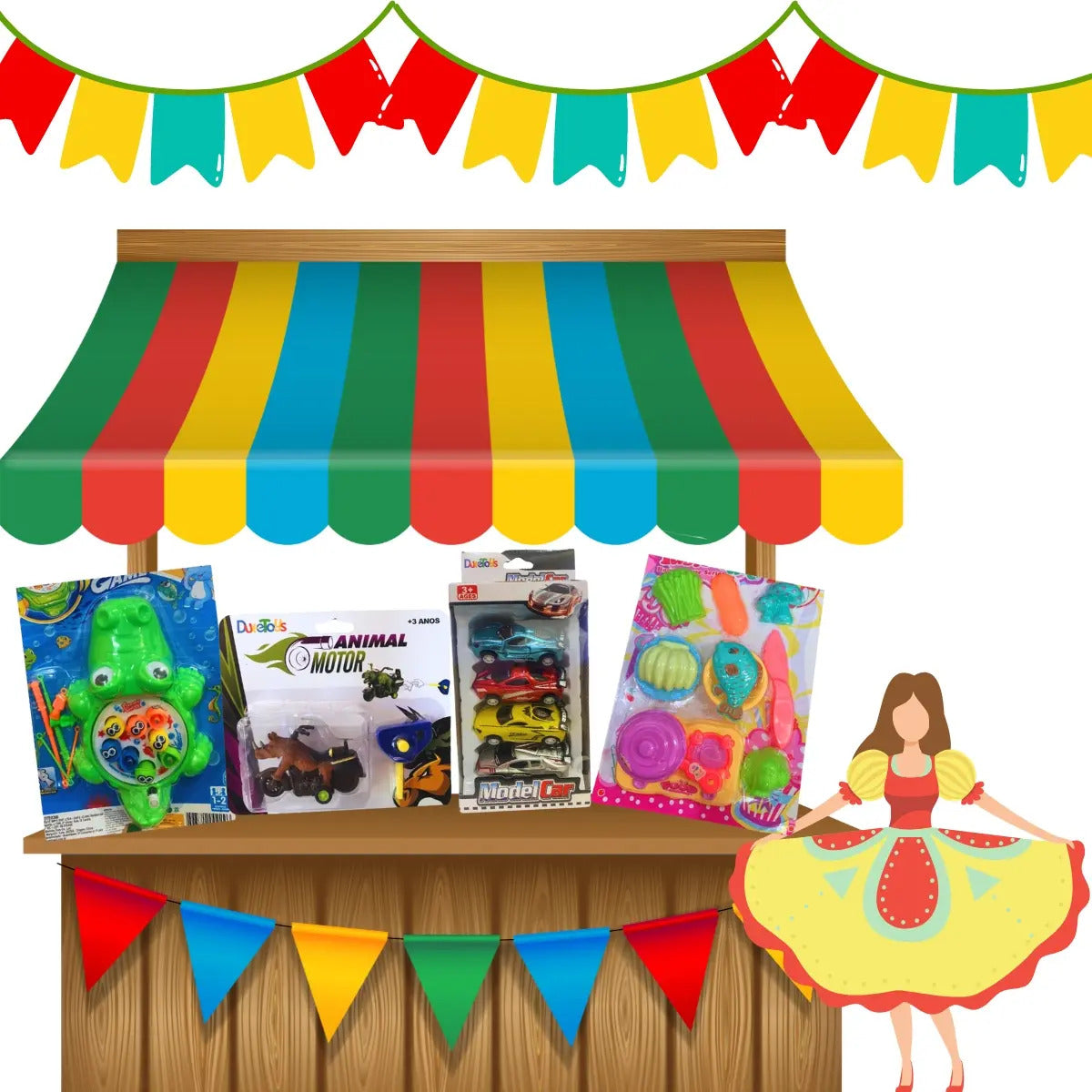 Kit 12 Prendas Festa Junina Infantil