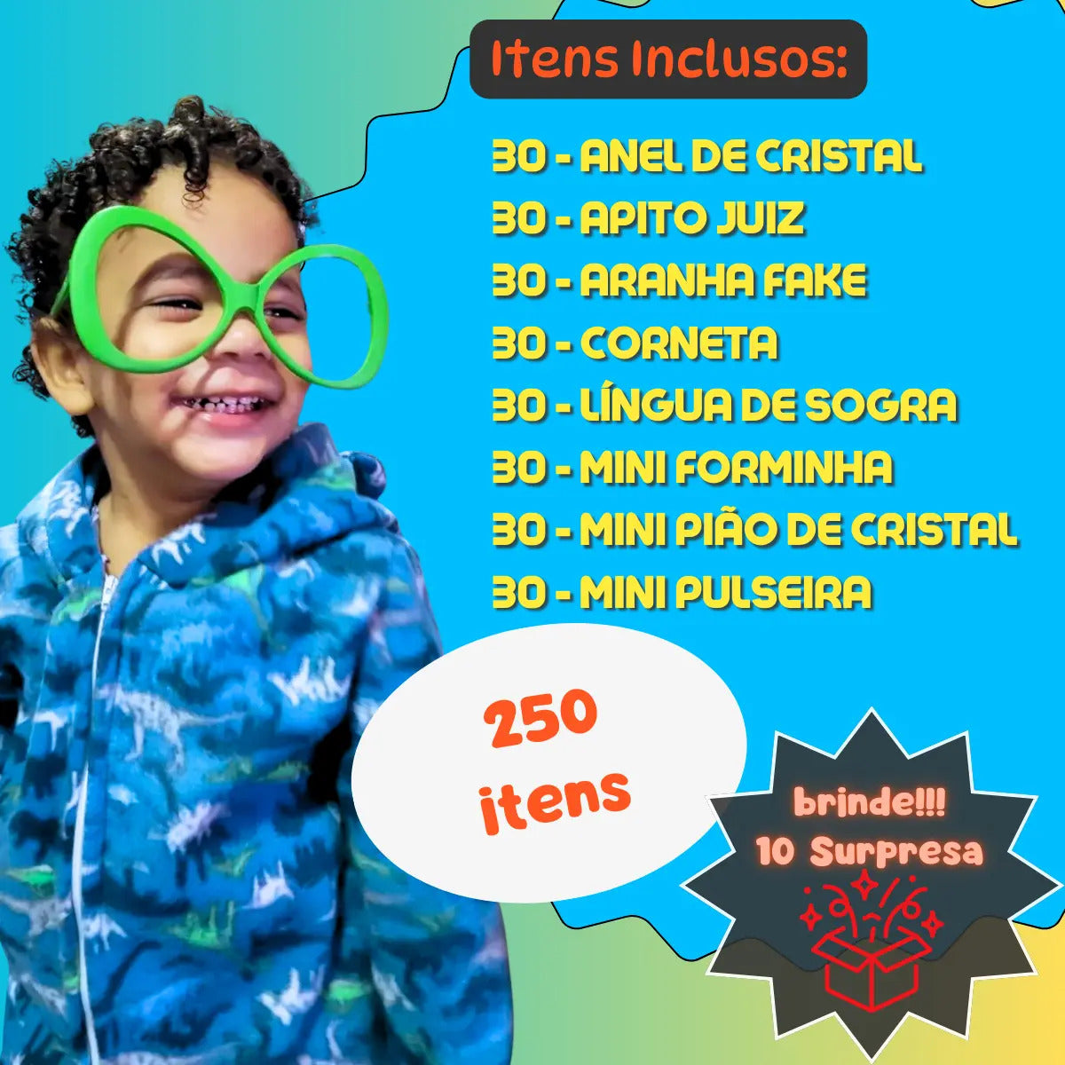 Kit 250 Brinquedos Lembrancinha Aniversário Festa Infantil