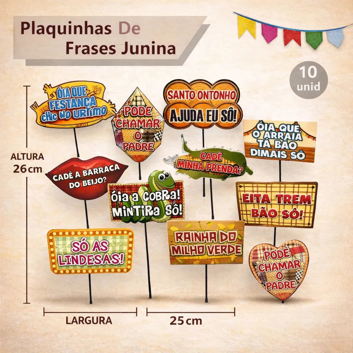 Kit Decoração Festa Junina Completo Mesa Enfeite São João