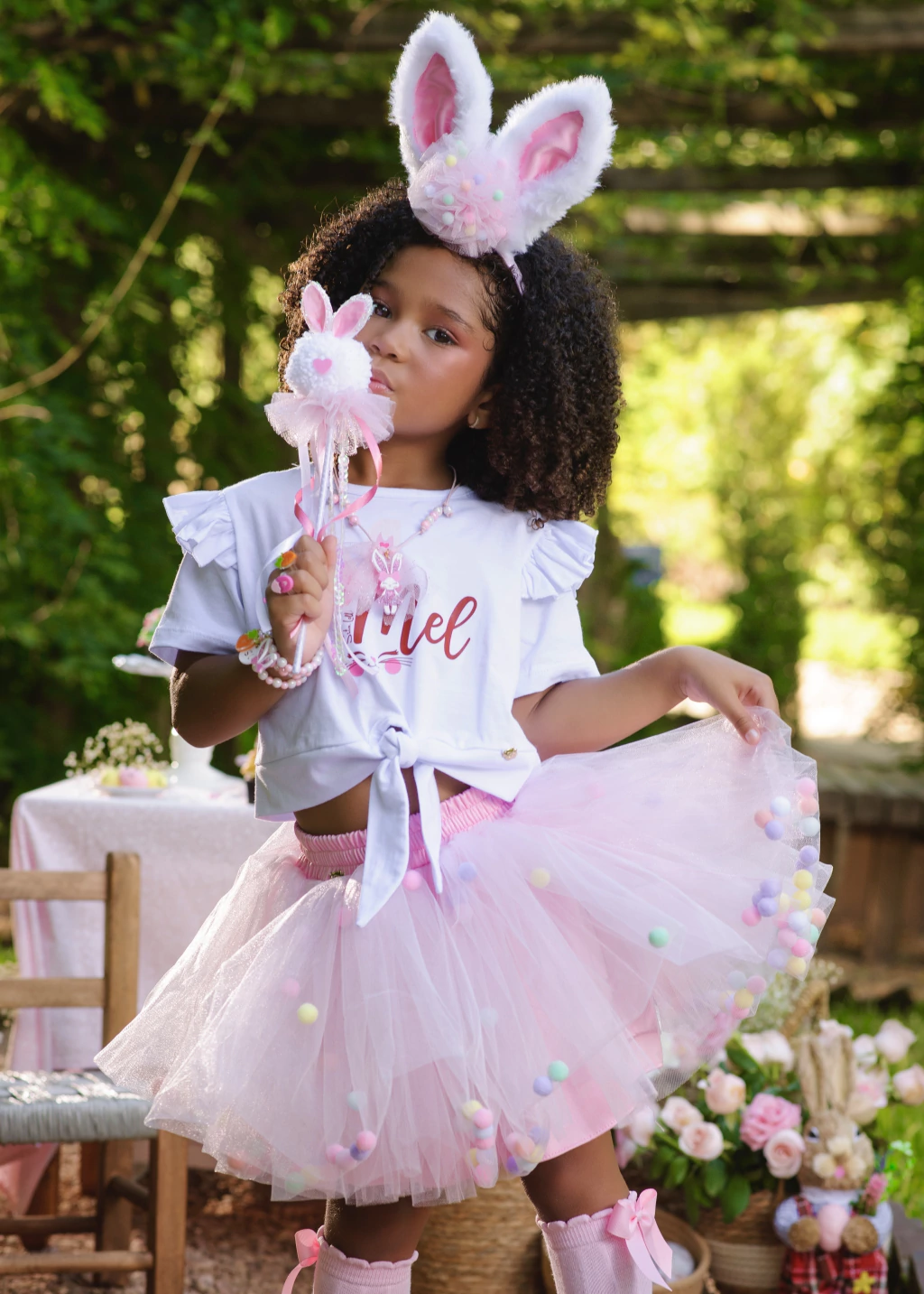 Blusa Nome Personalizado de Páscoa (menina)