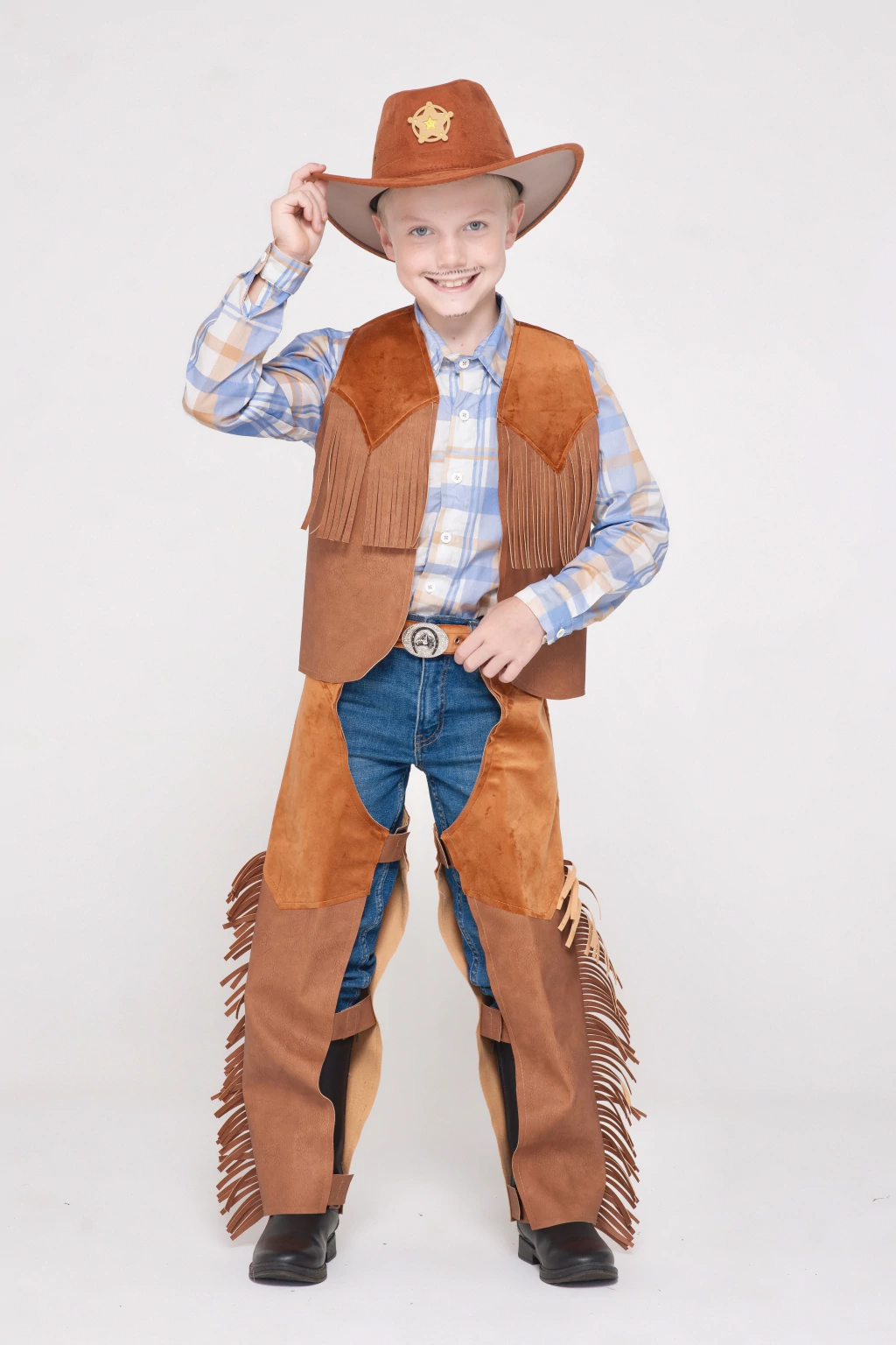 Calça Montaria Fazendeiro Cowboy - Marrom