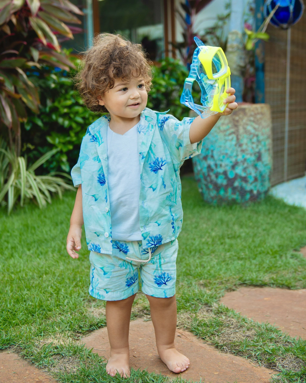 Camisa de Botão Arraias Marinhas