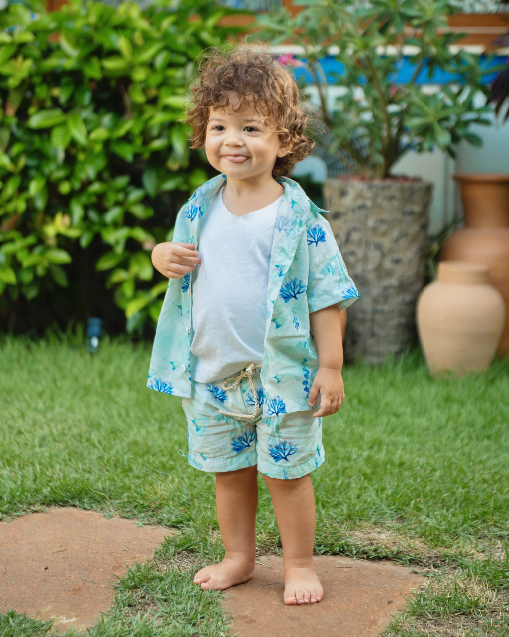 Camisa de Botão Arraias Marinhas
