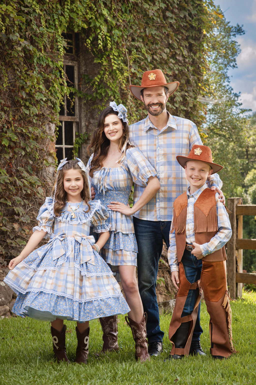 Camisa Fazendeiro Cowboy - Adulto