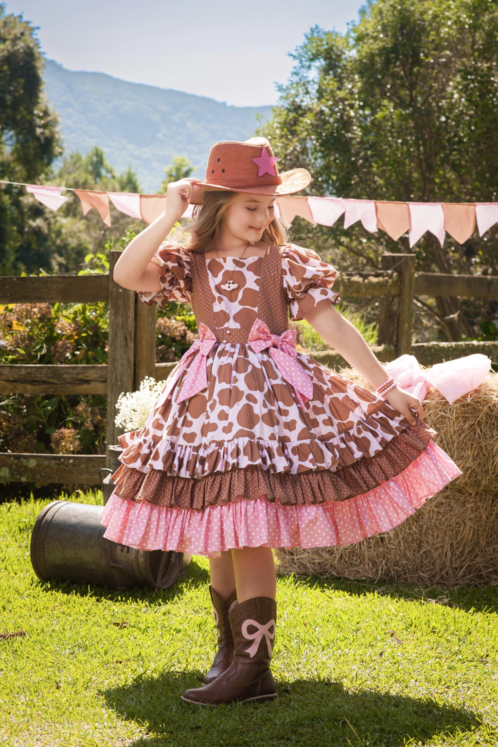Chapéu Cowgirl Pink - Camurça