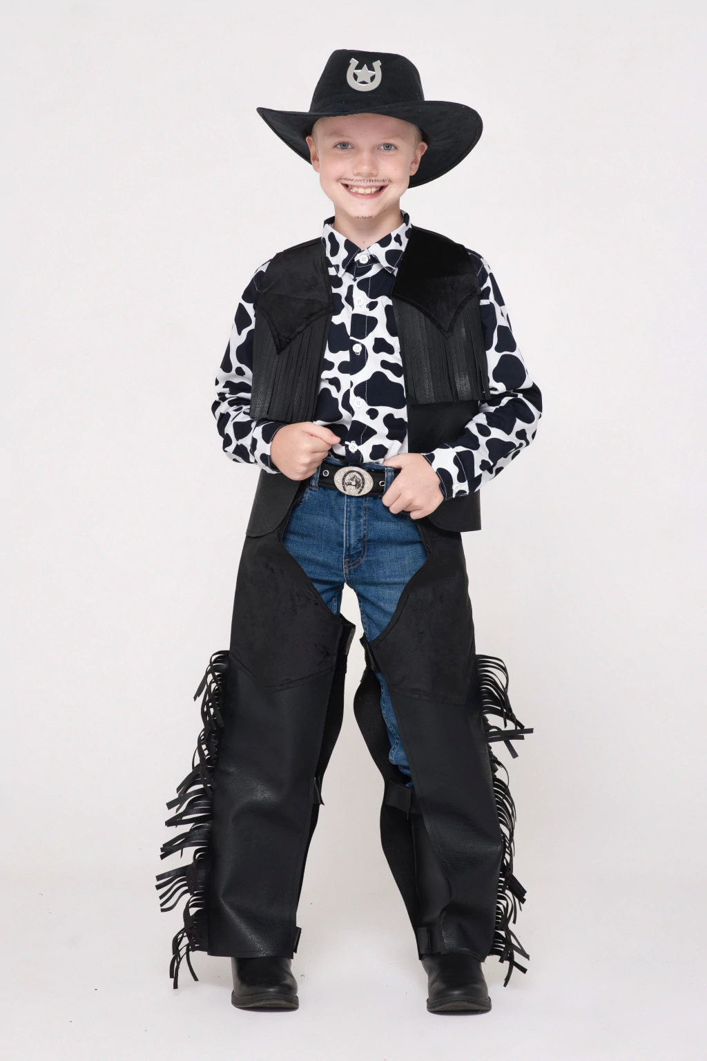 Colete Cowboy Franjas - Preto