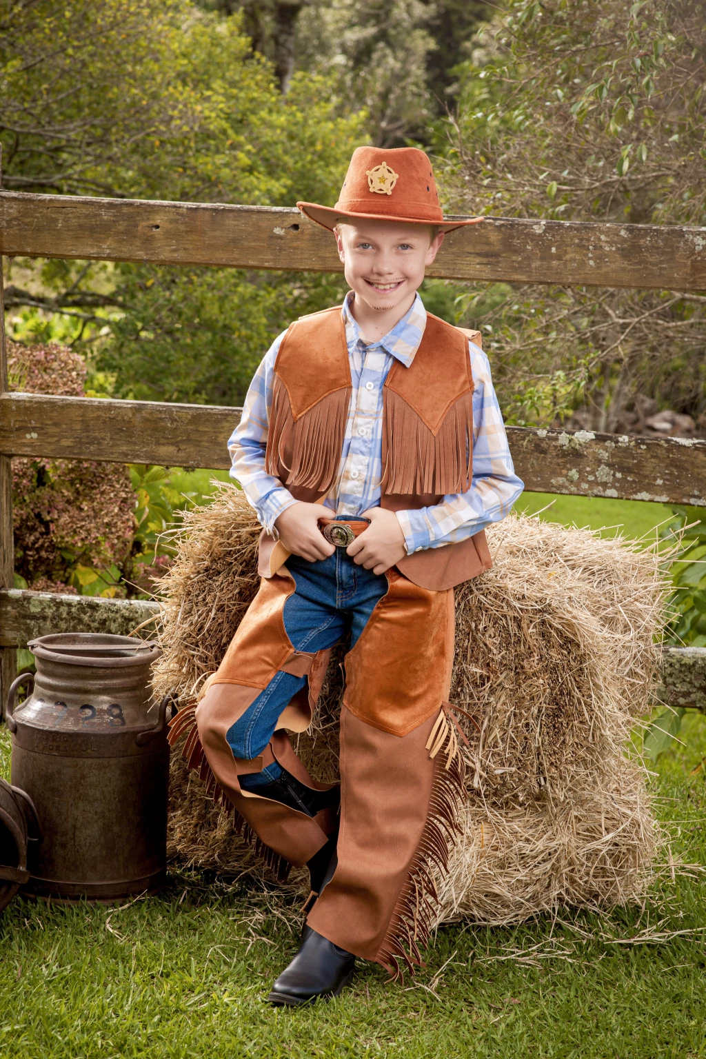 Colete Fazendeiro Cowboy - Marrom