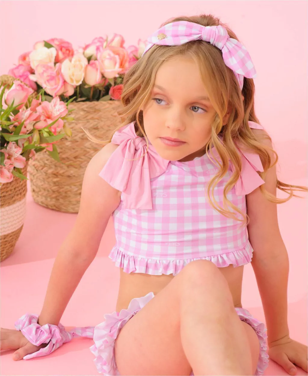 Conjunto Biquíni Xadrez Pink