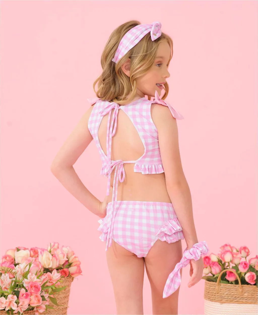 Conjunto Biquíni Xadrez Pink