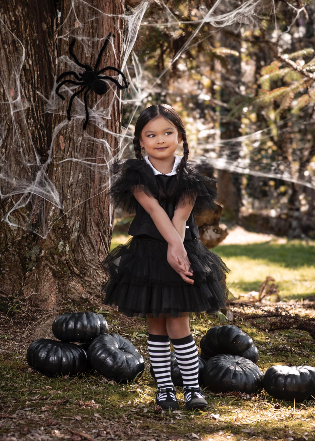 Conjunto Bruxinha Gótica (blusa + saia) - Fantasia Halloween