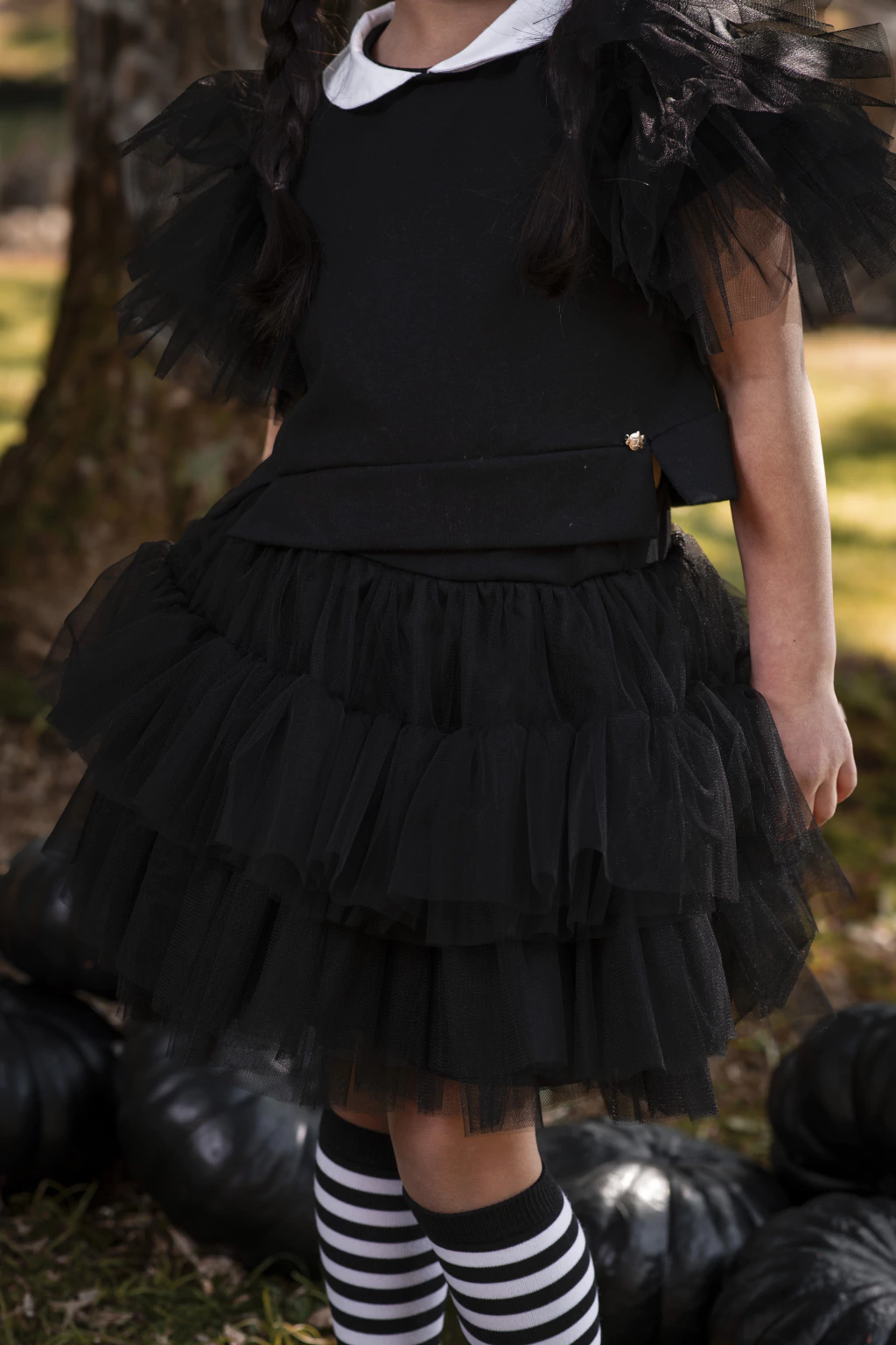 Conjunto Bruxinha Gótica (blusa + saia) - Fantasia Halloween