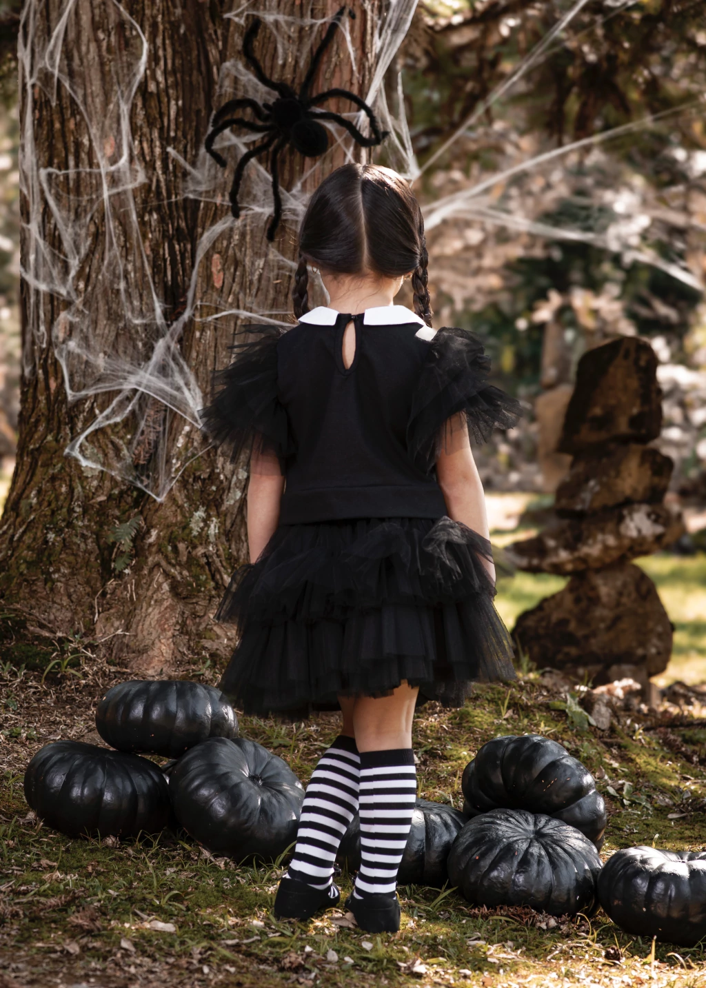 Conjunto Bruxinha Gótica (blusa + saia) - Fantasia Halloween