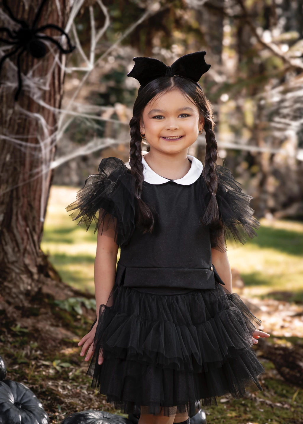 Conjunto Bruxinha Gótica (blusa + saia) - Fantasia Halloween