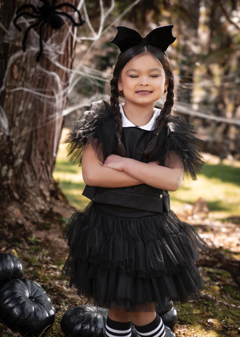 Conjunto Bruxinha Gótica (blusa + saia) - Fantasia Halloween