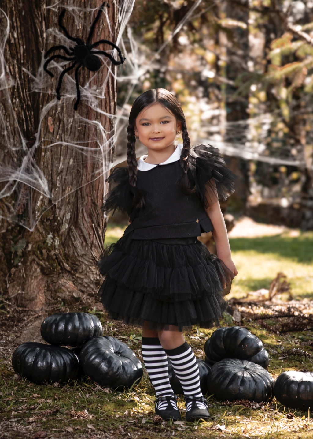 Conjunto Bruxinha Gótica (blusa + saia) - Fantasia Halloween