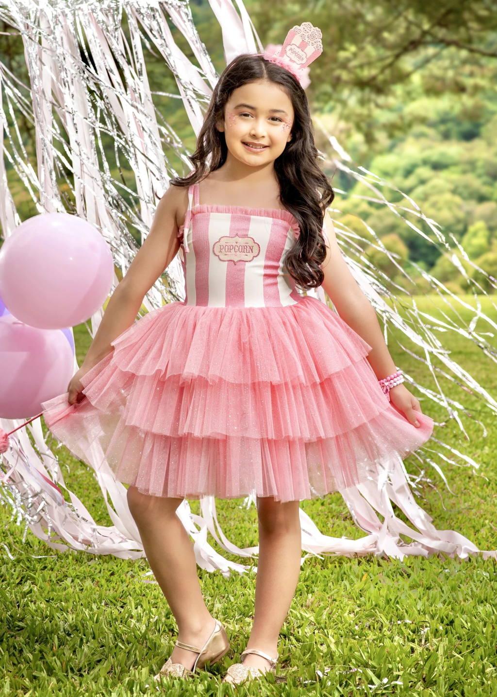 Fantasia Pipoquinha Doce Brilhante (vestido)