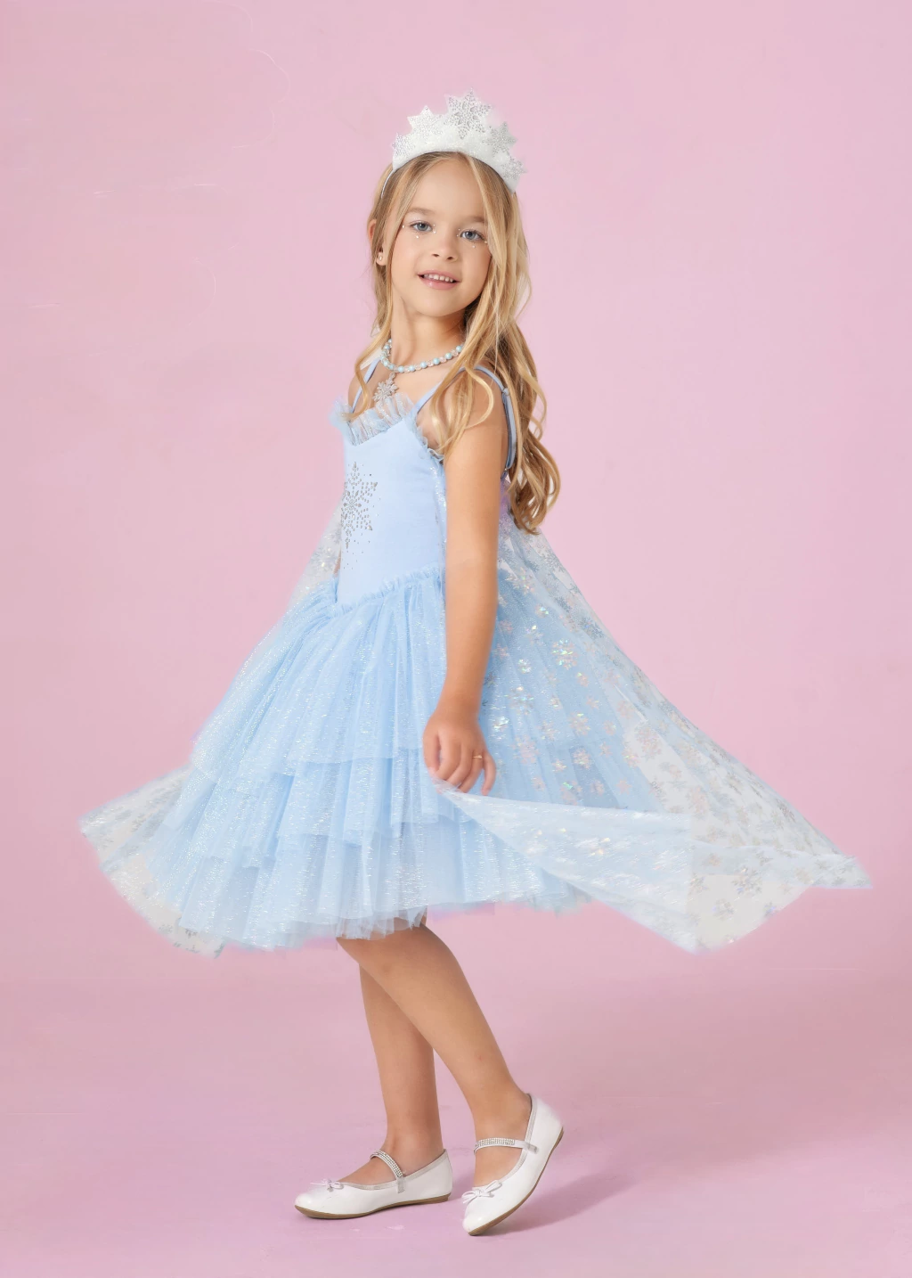 Fantasia Princesa do Gelo com Capa (vestido)