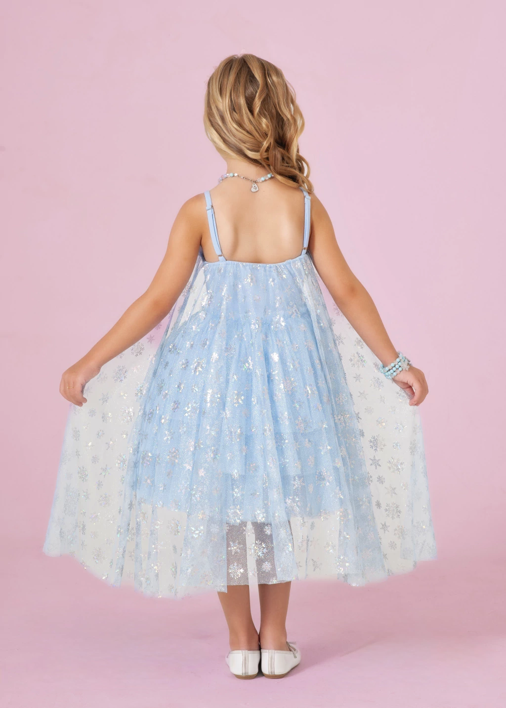Fantasia Princesa do Gelo com Capa (vestido)
