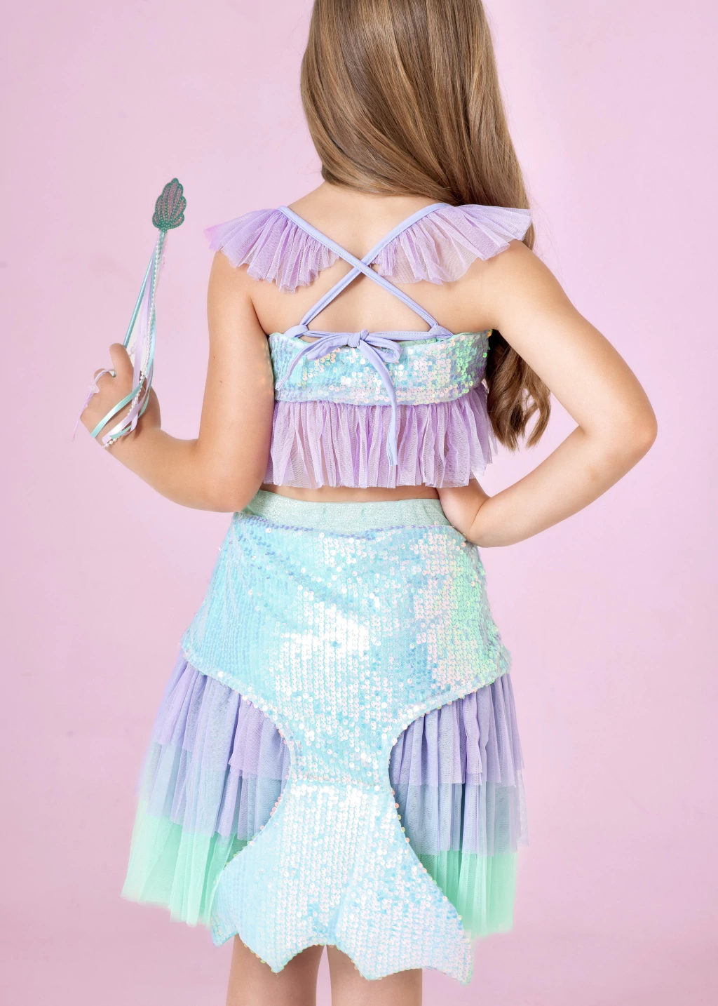 Fantasia Sereia Brilhante (Top + Saia)