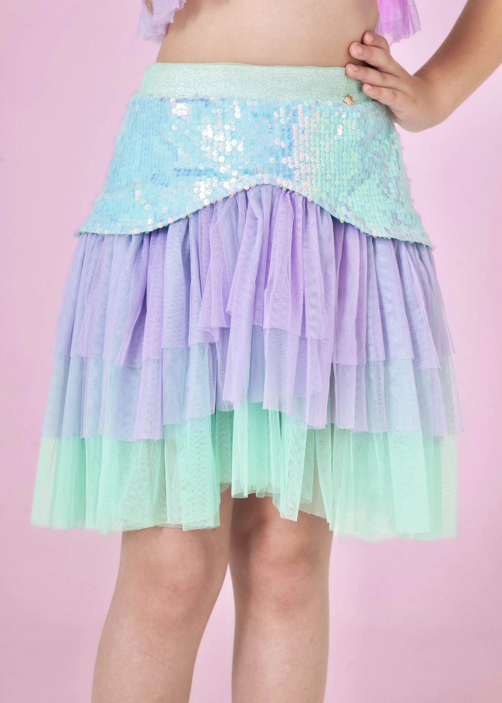 Fantasia Sereia Brilhante (Top + Saia)