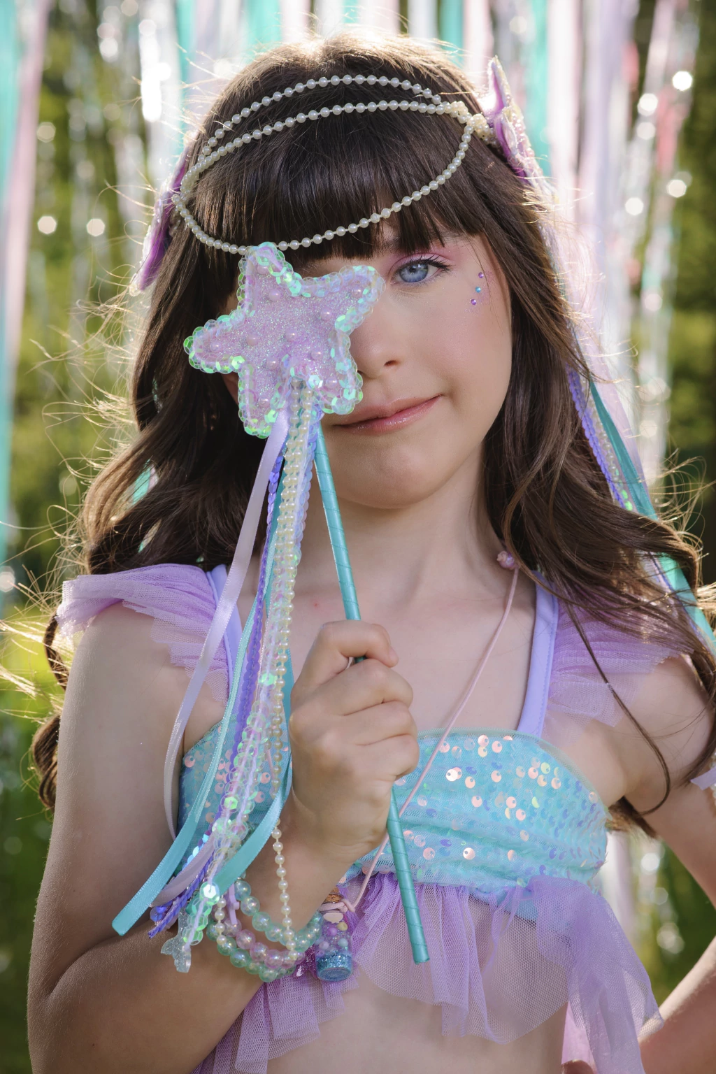 Fantasia Sereia Brilhante (Top + Saia)