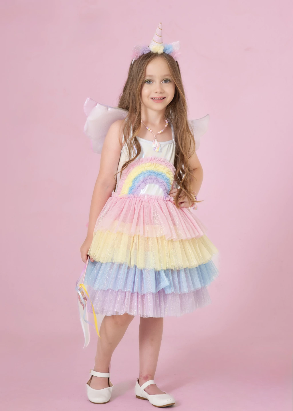 Fantasia Unicórnio Arco-Íris dos Sonhos - (vestido)