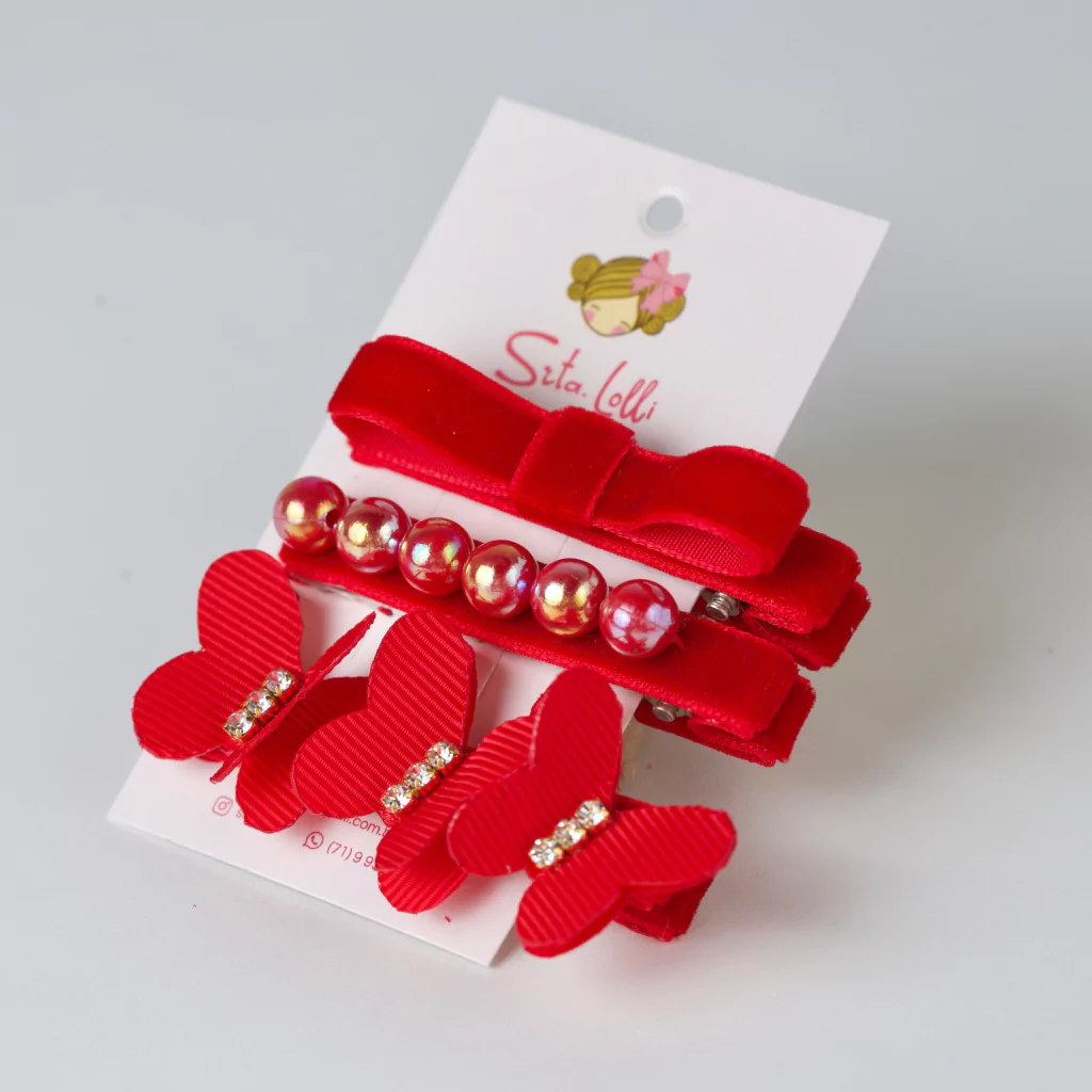 Hair Clip Borboletas Natalinas