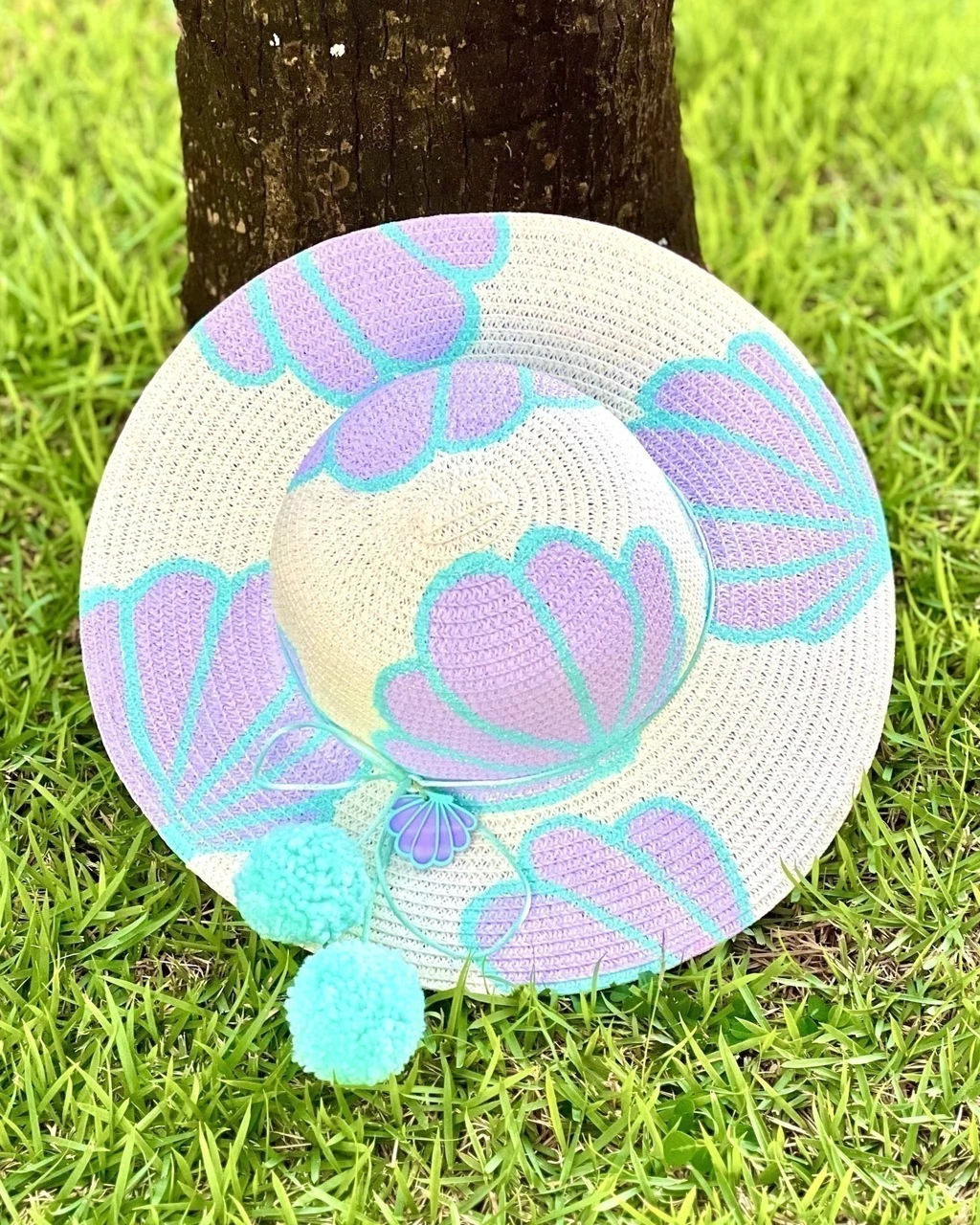 Kit Completo Sereia (Chapéu + Bolsa + Laço Piscina + Pulseira)