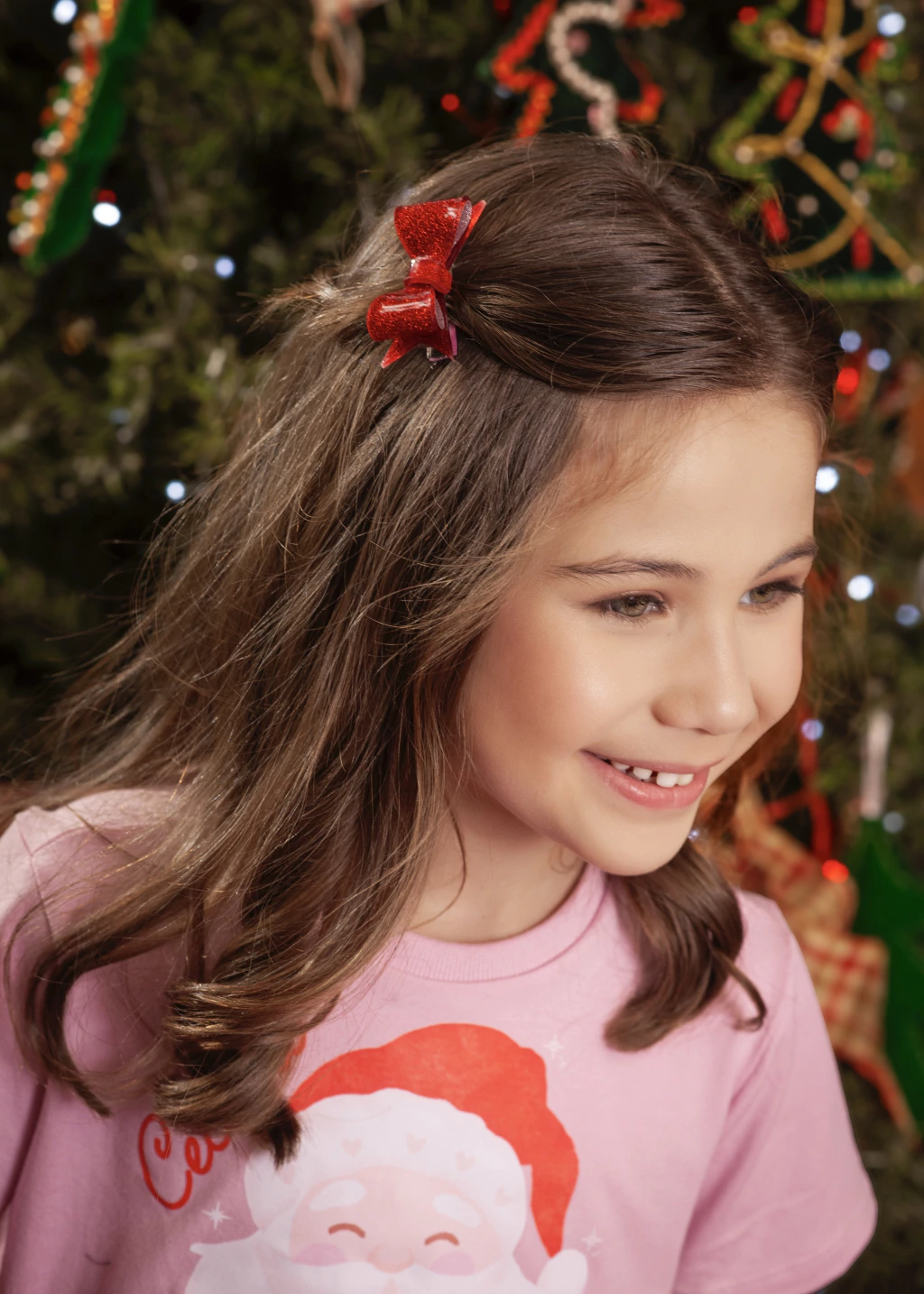 Kit Hair Clip Lacinho e Árvore de Natal