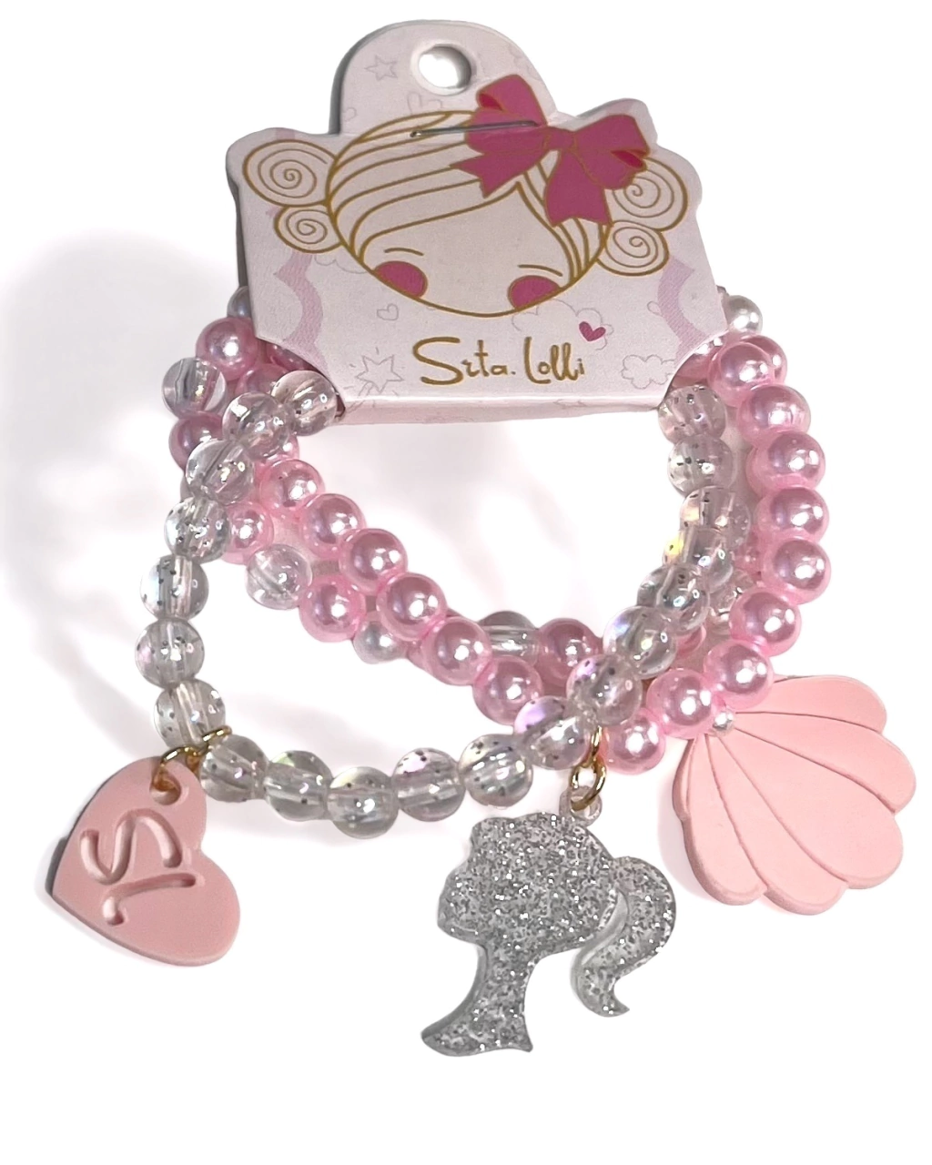 Kit Pulseiras Conchas Rosa
