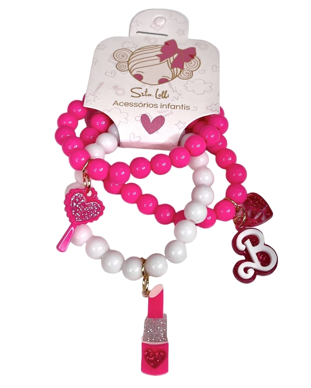 Kit Pulseiras Fofuras Pink