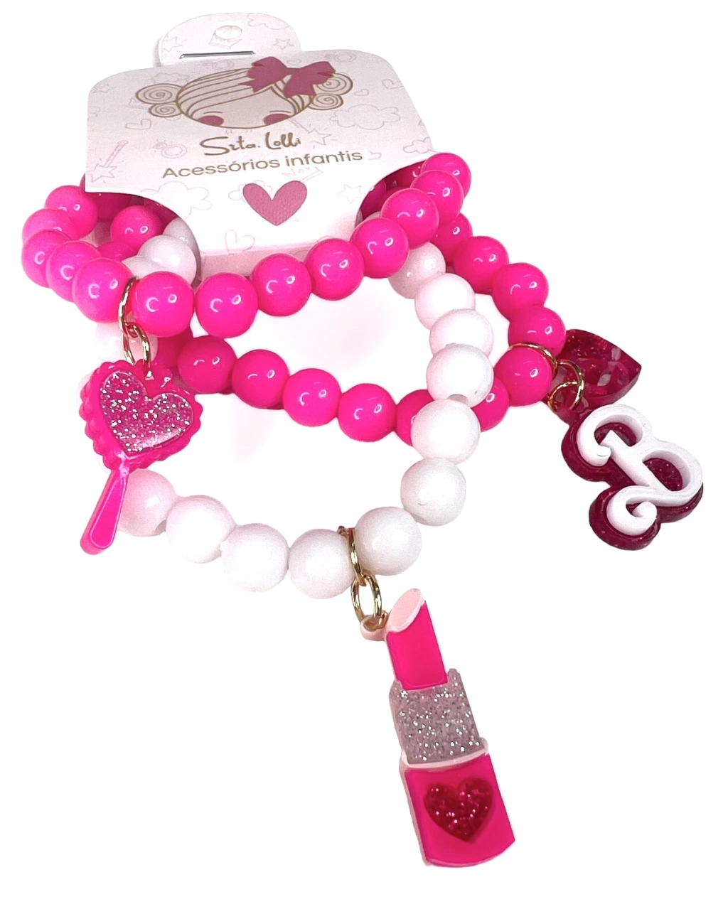 Kit Pulseiras Fofuras Pink