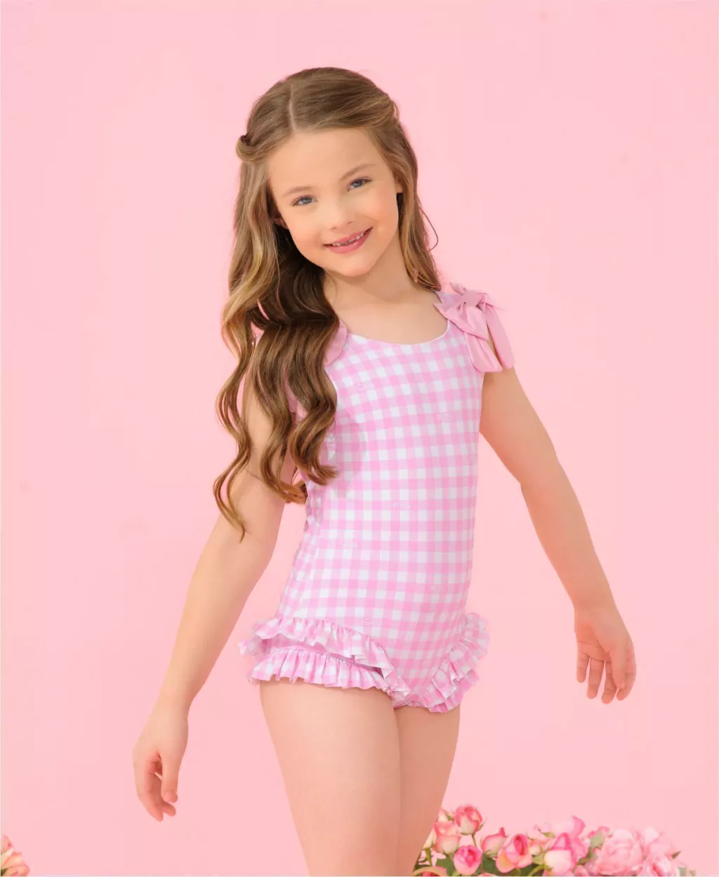 Maiô Xadrez Pink