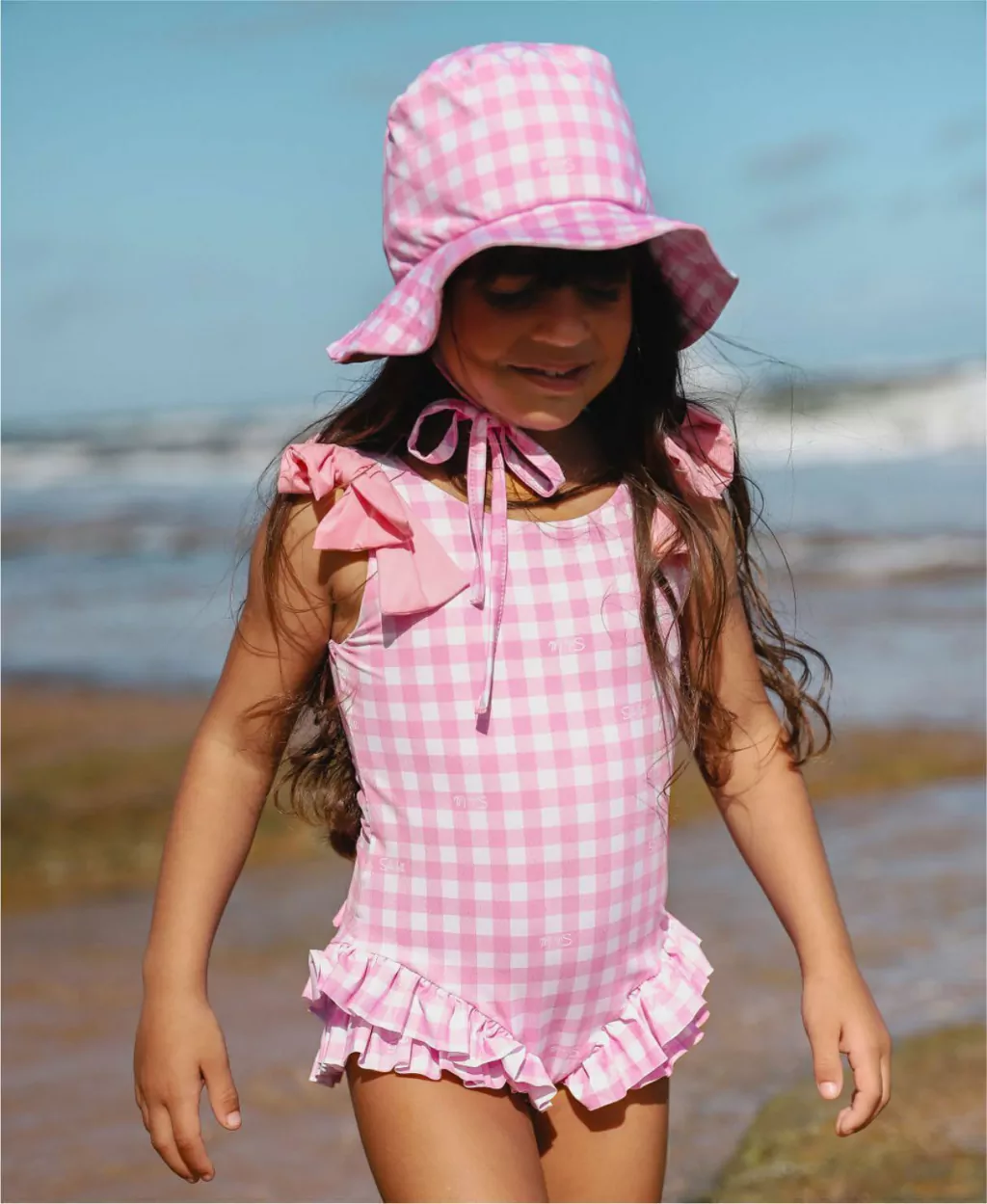 Maiô Xadrez Pink