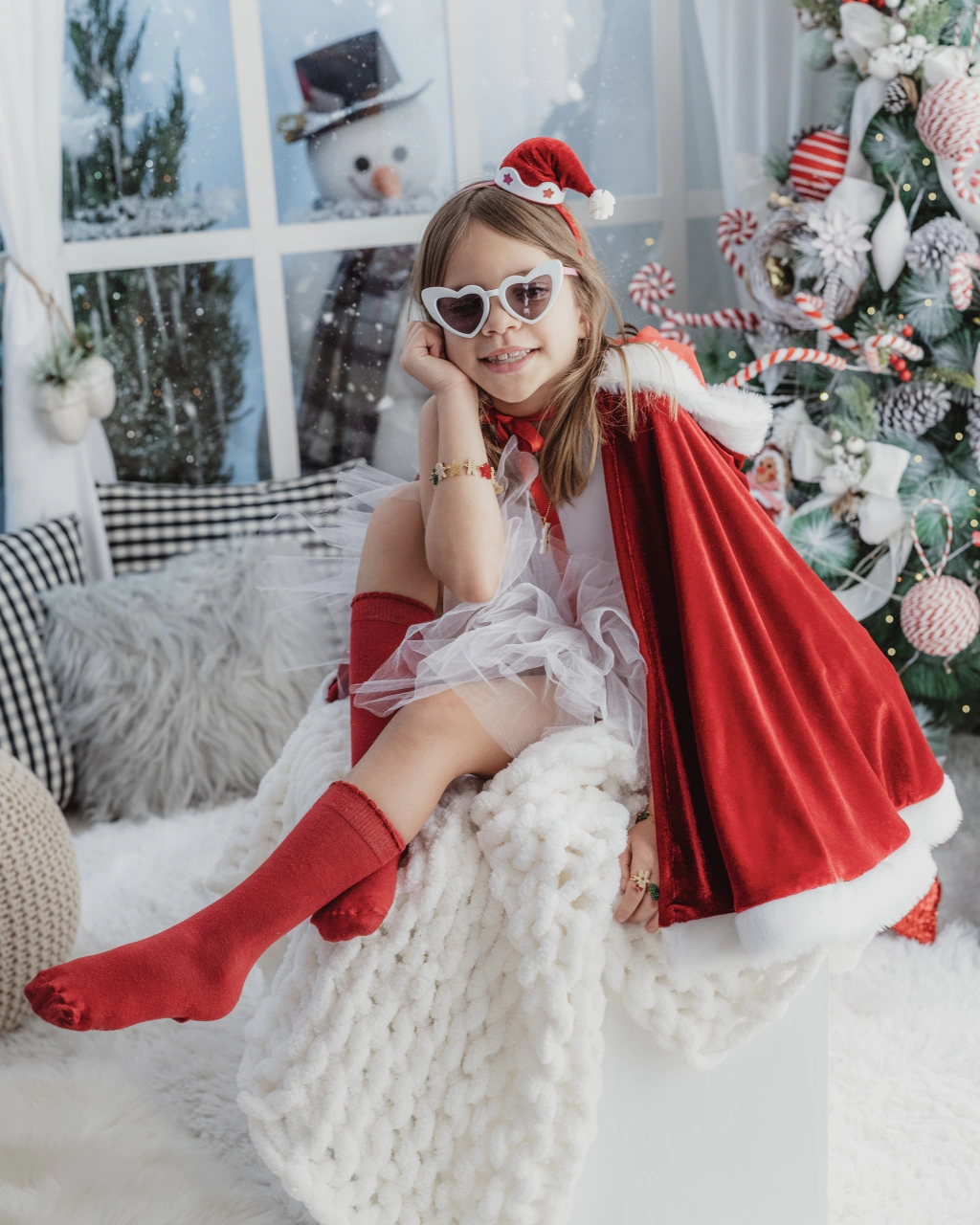Meia Vermelha Lisa Natal