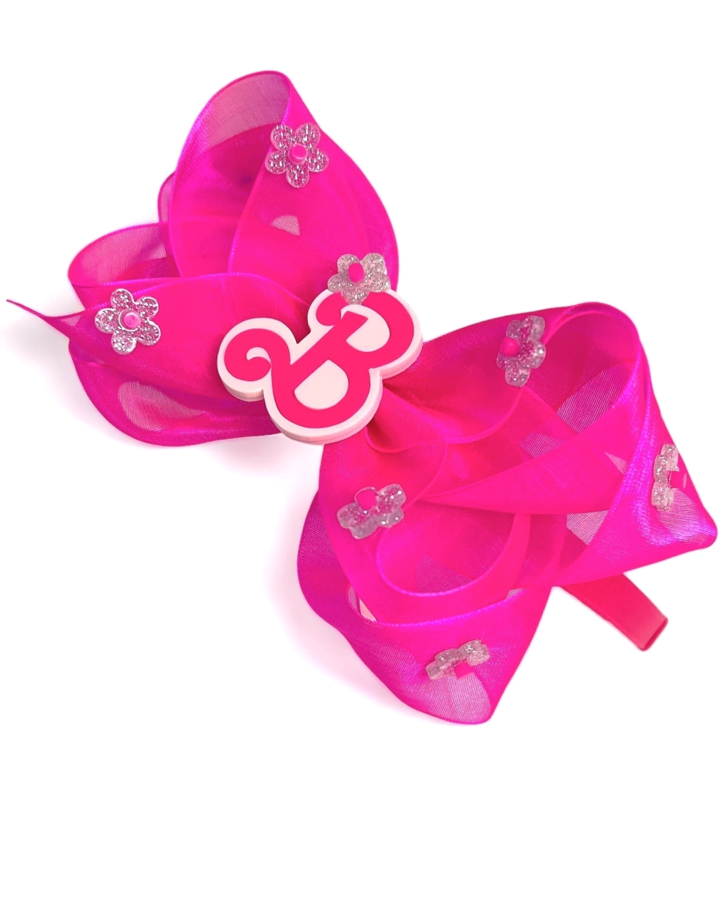 Tiara Laço Pink Florzinhas