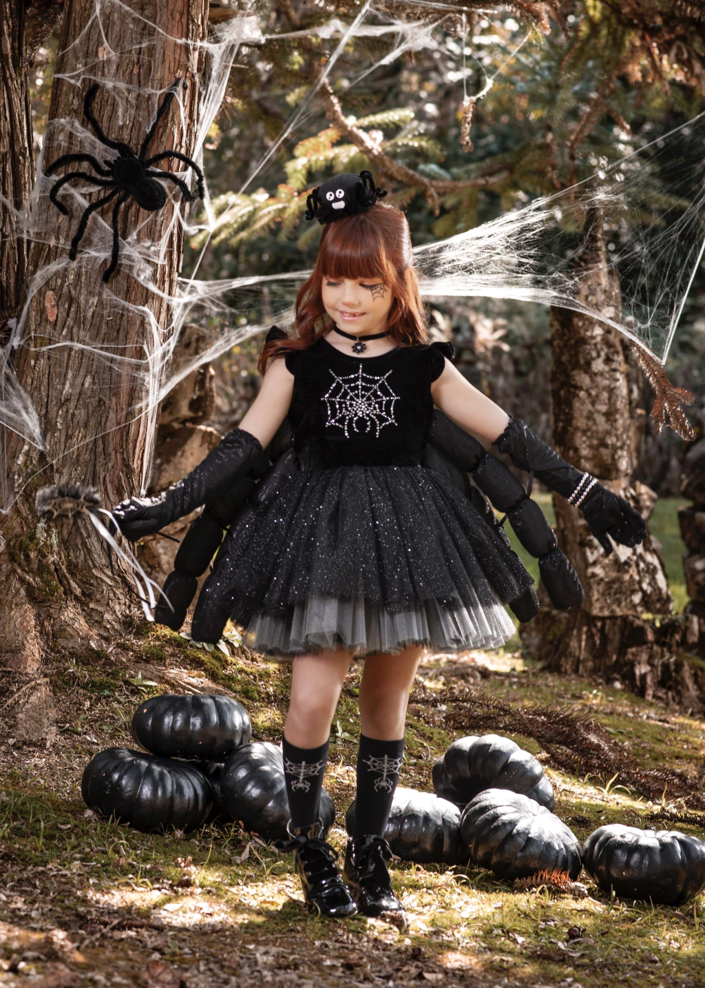 Vestido Aranha Misteriosa - Fantasia Halloween