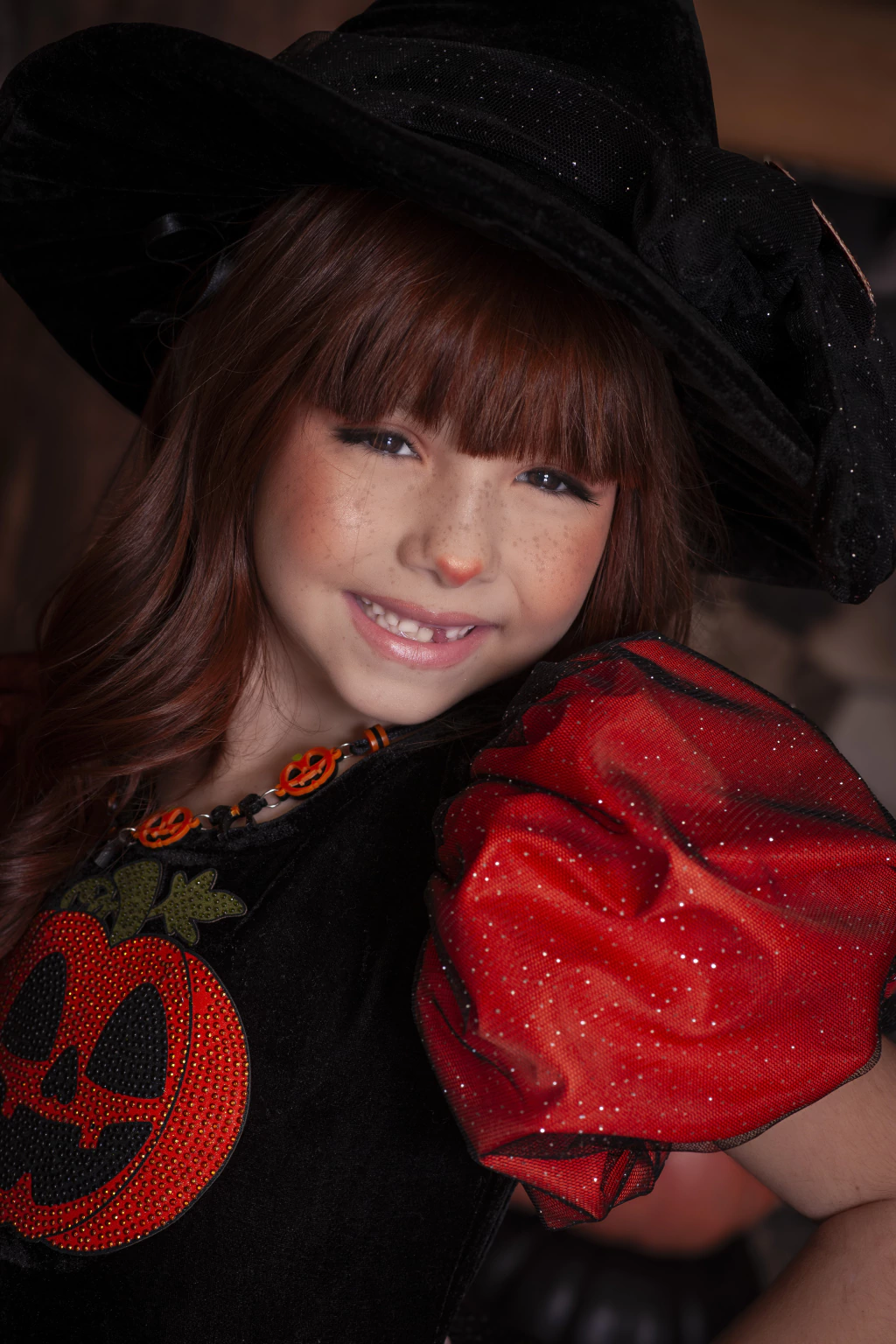 Vestido Bruxinha Abóbora - Fantasia Halloween