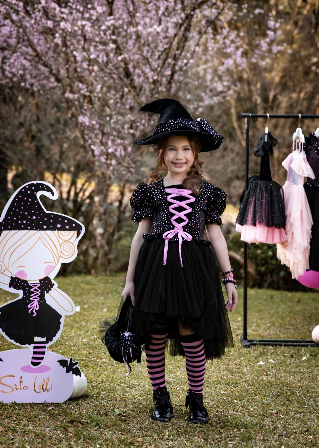 Vestido Bruxinha Noite Estrelada - Fantasia Halloween