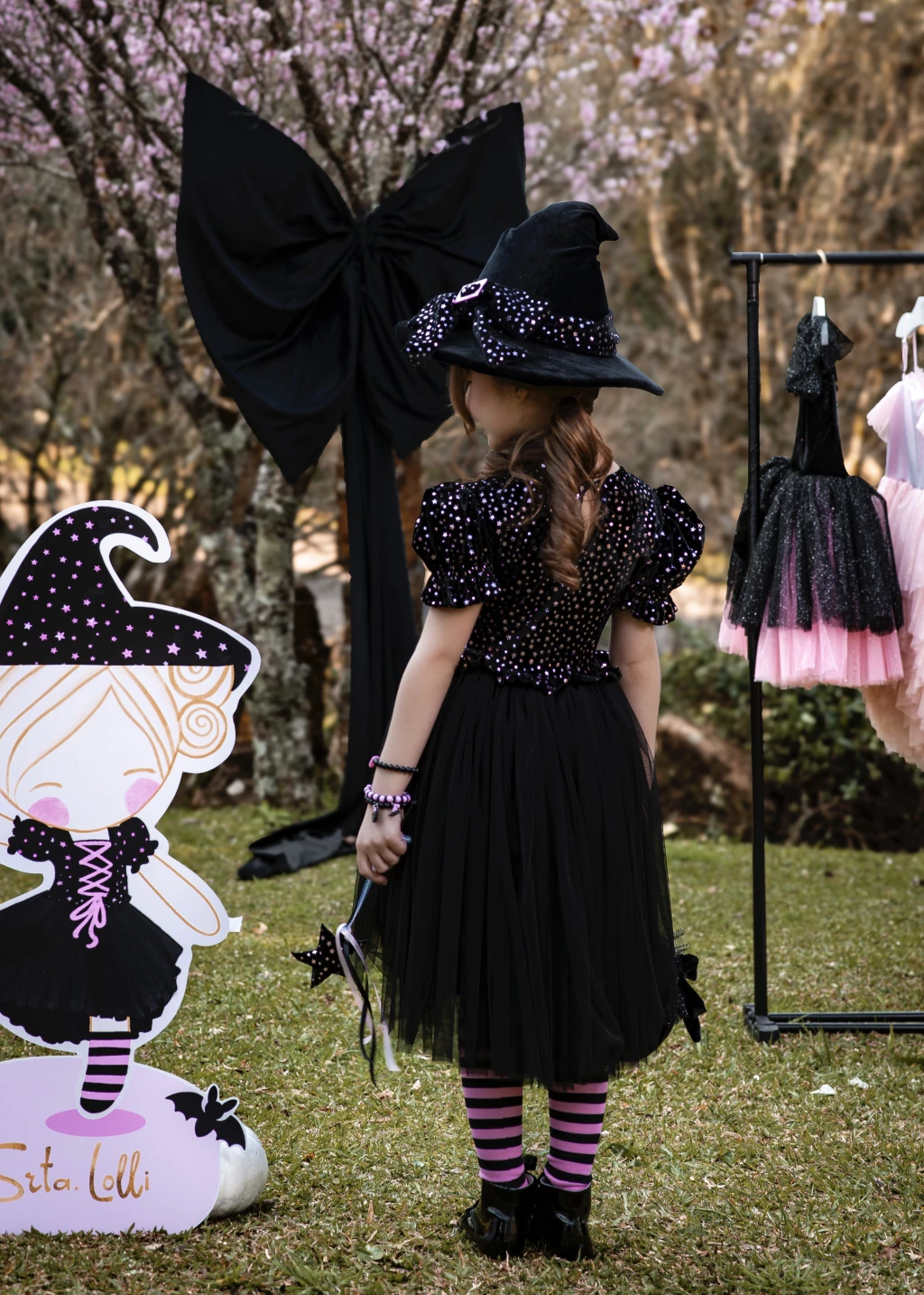Vestido Bruxinha Noite Estrelada - Fantasia Halloween