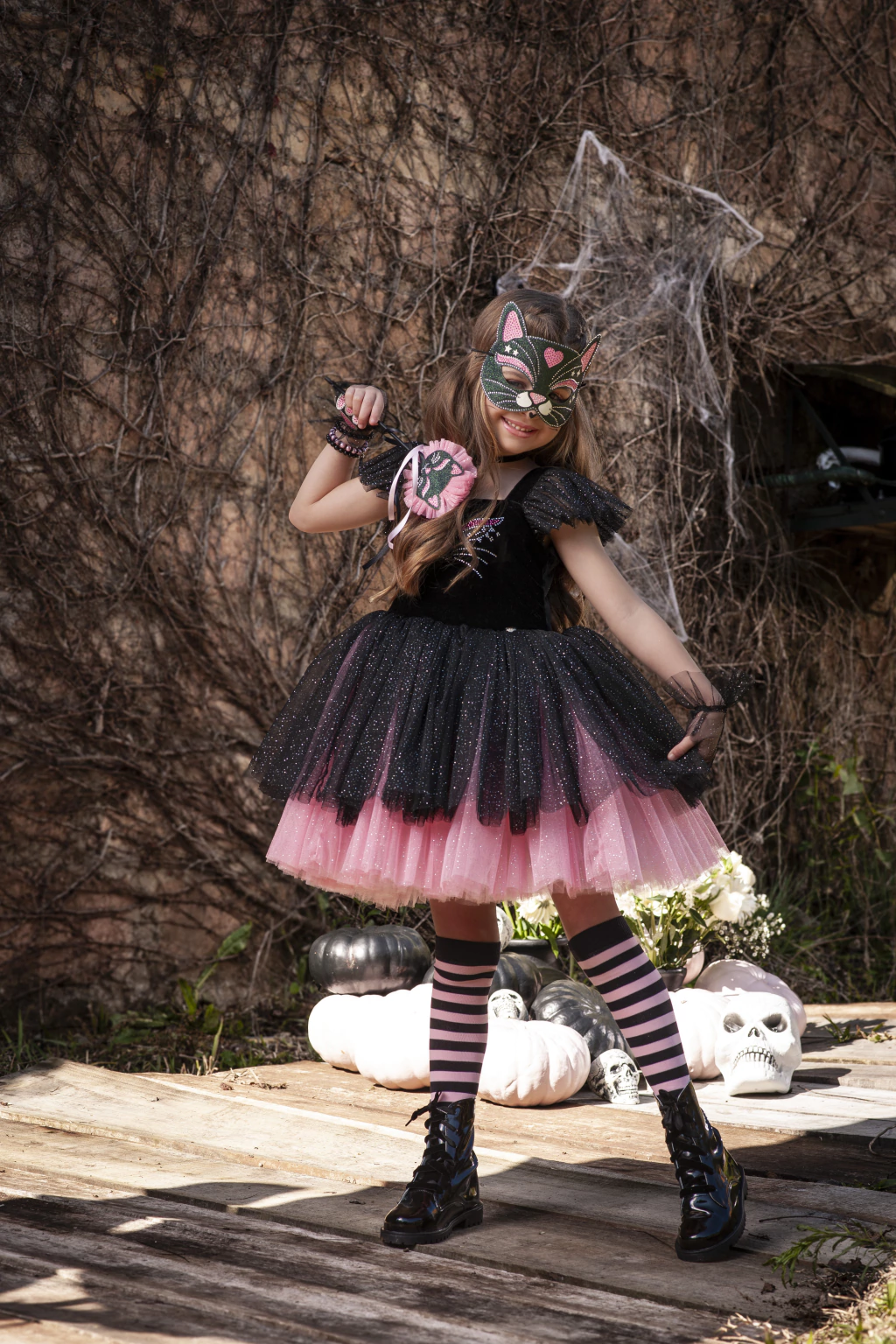 Vestido Gatinha Glamour (com rabo removível) - Fantasia Halloween