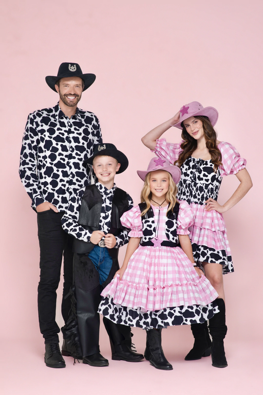 Vestido Junino Boiadeira Pink - Adulto