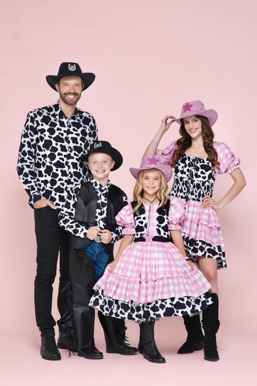 Vestido Junino Boiadeira Pink- Luxo