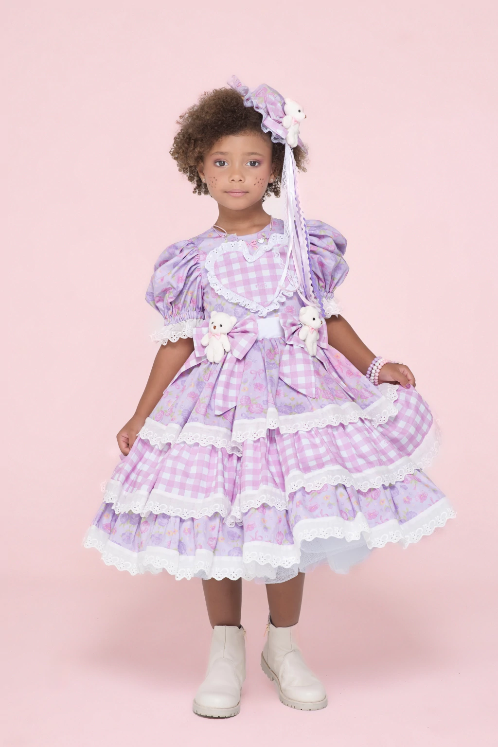 Vestido Junino Boneca Fofura do Arraiá - Luxo