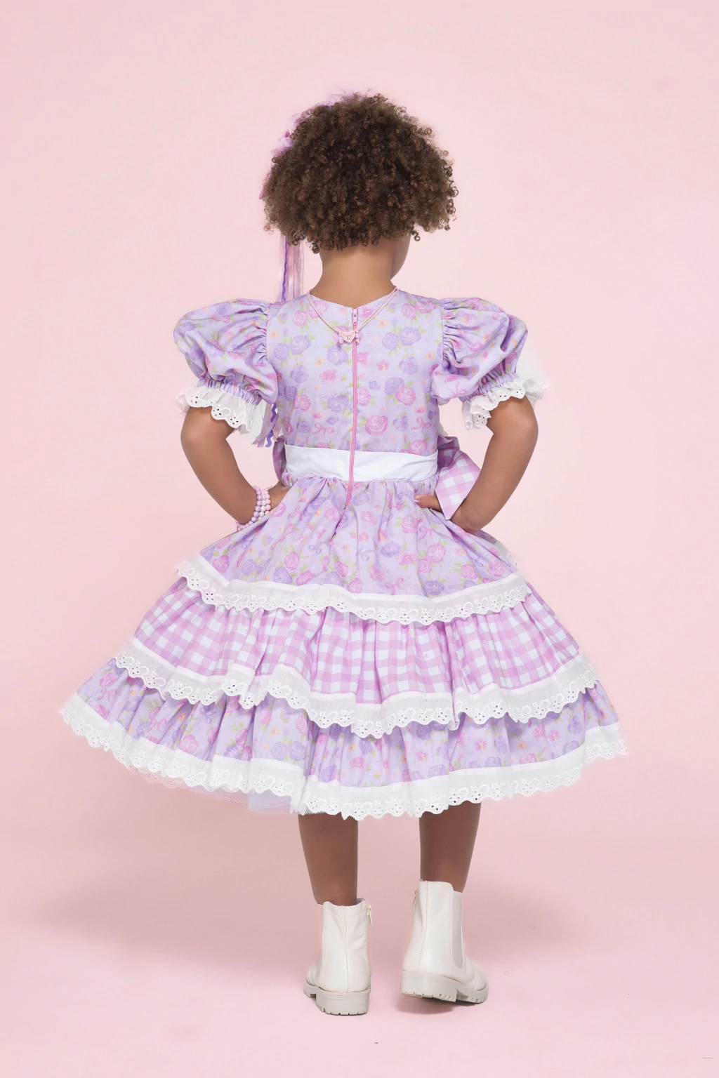 Vestido Junino Boneca Fofura do Arraiá - Luxo