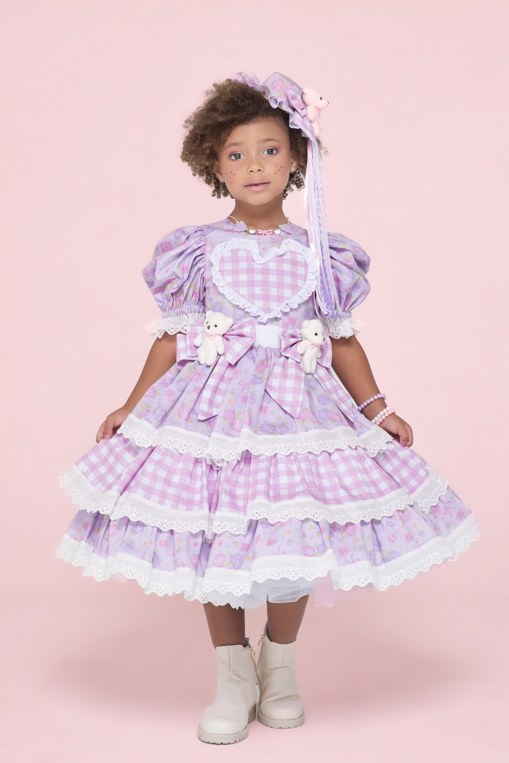 Vestido Junino Boneca Fofura do Arraiá - Luxo