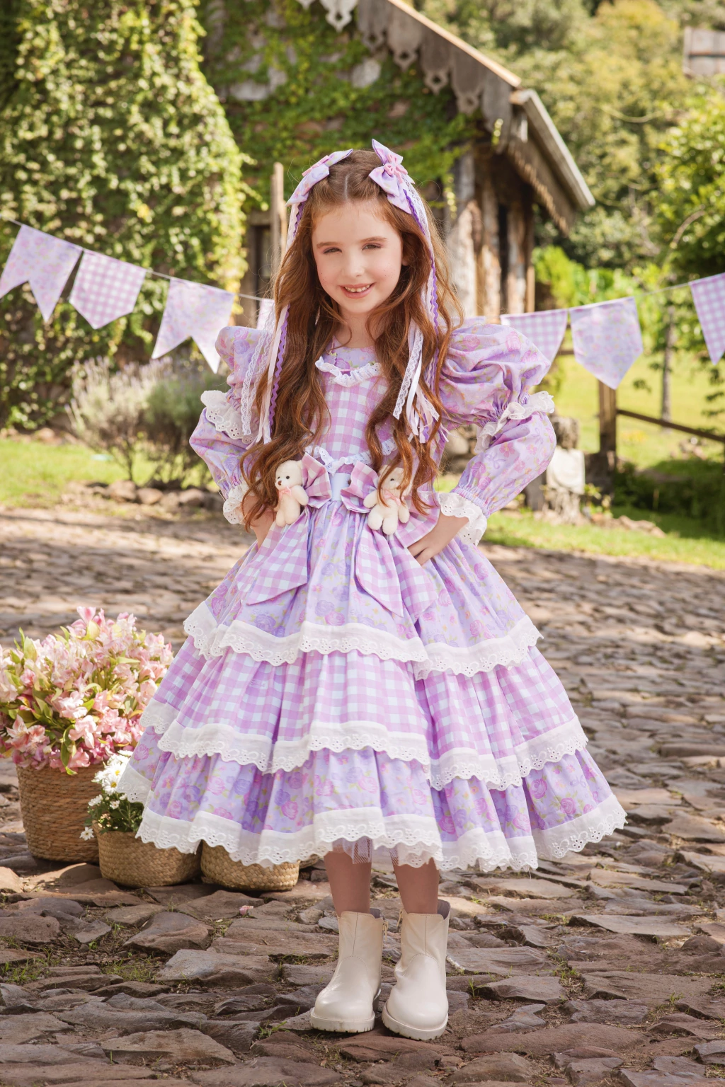 Vestido Junino Boneca Fofura do Arraiá - Luxo